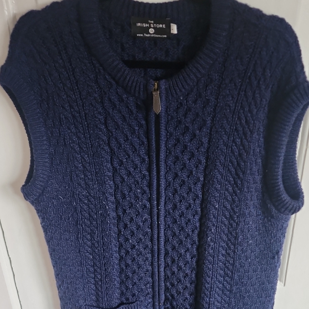 Irish Store Navy Cable Knit Cardigan
